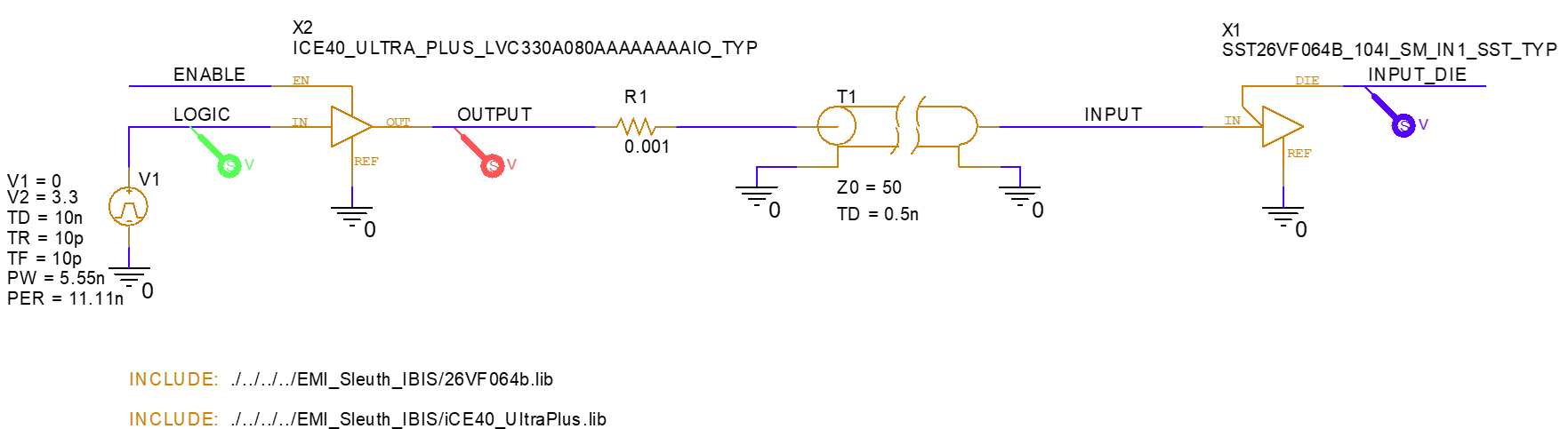 PSpice Schematic of SCK Channel with Matching